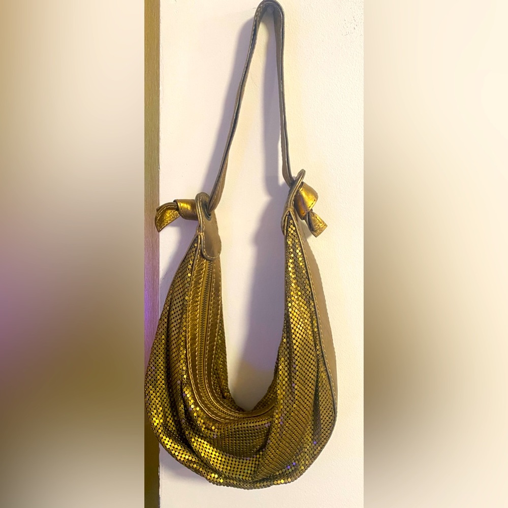 Super rare ! Vintage Chloe Metallic Gold Shoulder Bag